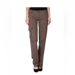 Women cargo pant by Annarita N - velvety piping along pockets